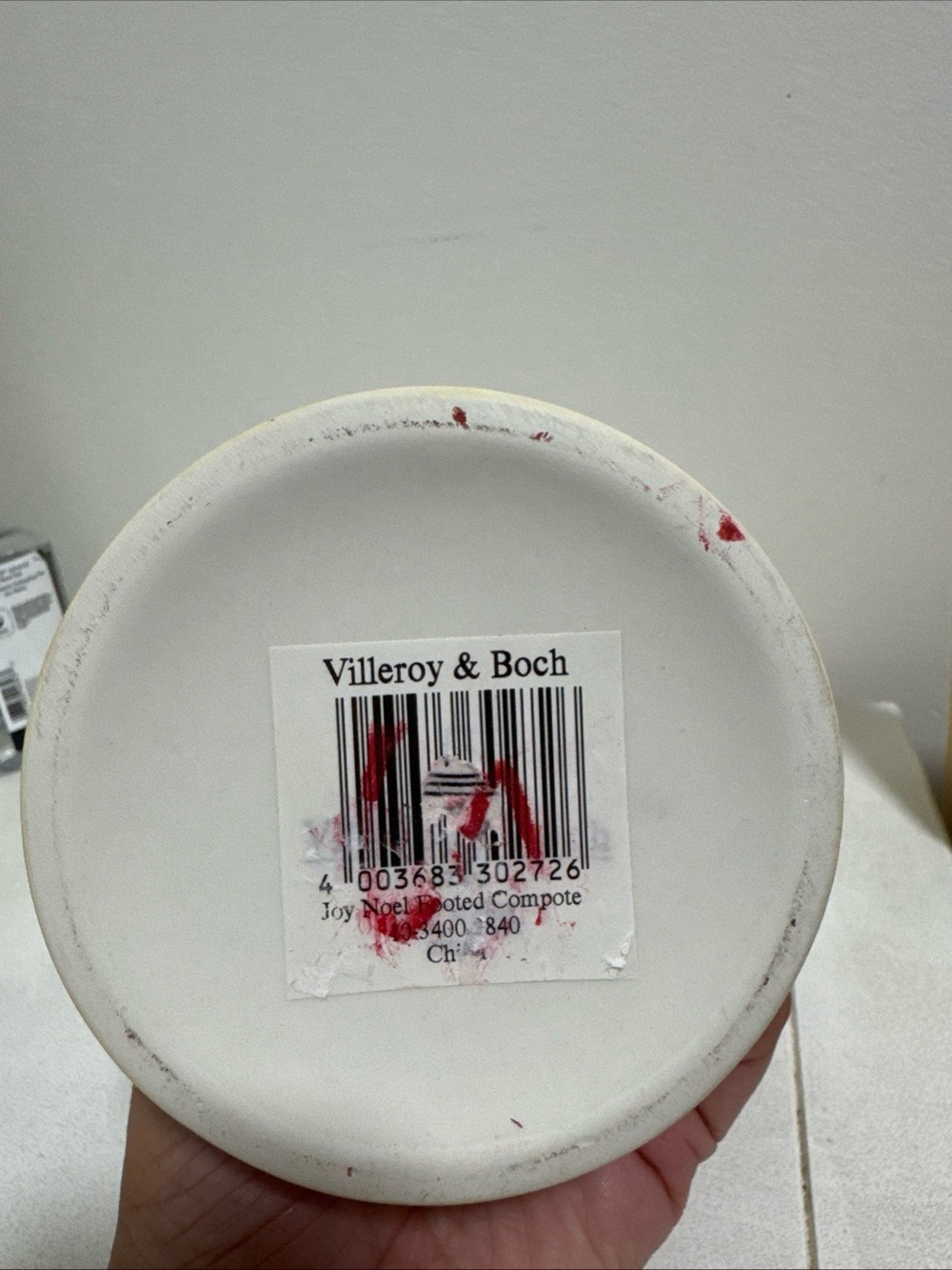 Villeroy & Boch Joy Noel Round Compote Pedestal Bowl Christmas Holiday NWOT - Picture 3 of 8